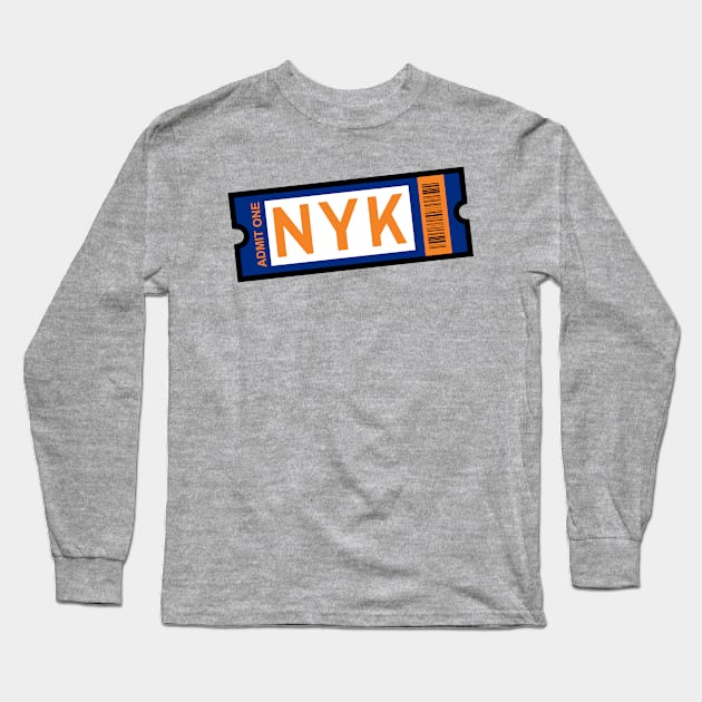 NYK Ticket Long Sleeve T-Shirt by CasualGraphic